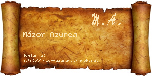 Mázor Azurea névjegykártya