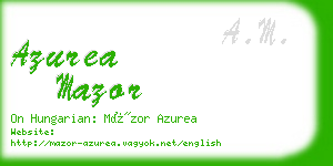 azurea mazor business card